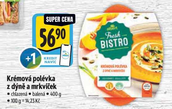 Krémová polévka z dýně a mrkviček, 400 g