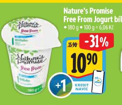  Nature's Promise Free From Jogurt bílý 180 g 