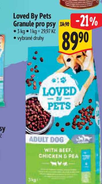 Loved By Pets Granule pro psy 3 kg