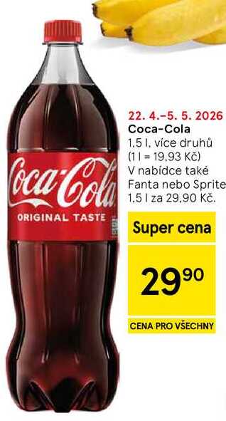 Coca-Cola, 1.5 l, více druhů 