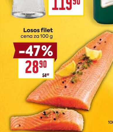 Losos filet cena za 100 g 
