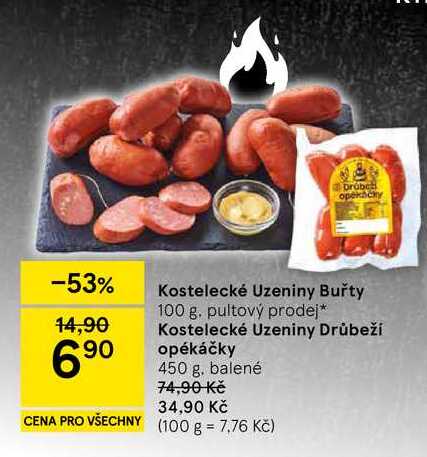 Kostelecké Uzeniny Drůbeží opékáčky, 450 g 