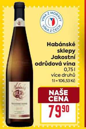Habánské sklepy Jakostní odrůdová vína 0,75l