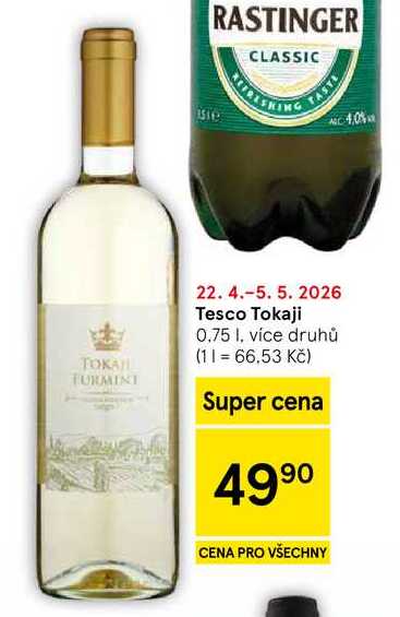 Tesco Tokaji, 0.75 l, více druhů 