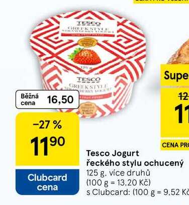 Tesco Jogurt řeckého stylu ochucený, 125 g, více druhů  