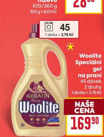 Woolite Speciální gel na praní 45 dávek  