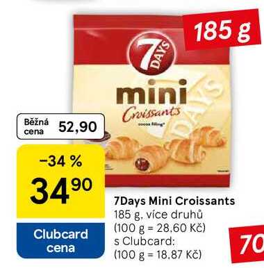 7Days Mini Croissants, 185 g, více druhů 