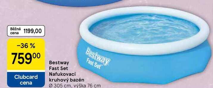 Bestway Fast Set Nafukovací kruhový bazén, Ø 305 cm, výška 76 cm 