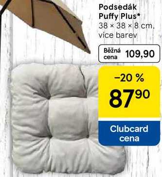 Podsedák Puffy Plus, 38 x 38 x 8 cm. více barev  