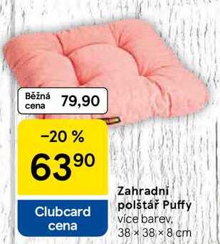 Zahradní polštář Puffy více barev, 38 × 38 × 8 cm 
