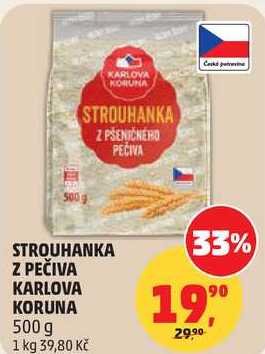 STROUHANKA Z PEČIVA KARLOVA KORUNA, 500 g 