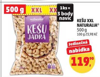 KEŠU XXL NATURALIA, 500 g 
