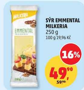 SÝR EMMENTAL MILKERIA, 250 g 