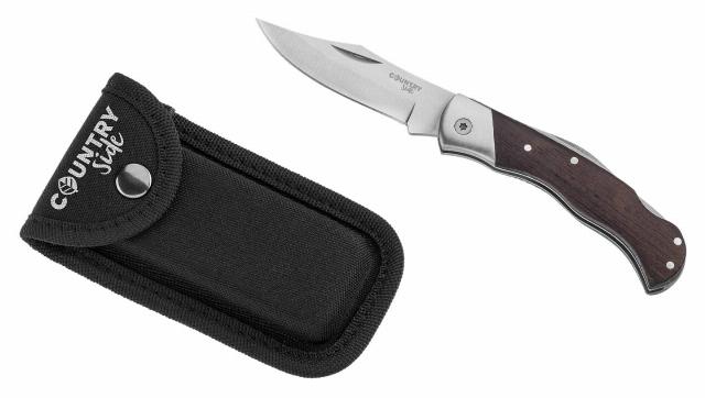 COUNTRYSIDE Kapesní nůž s kapsou tmavě hnědý