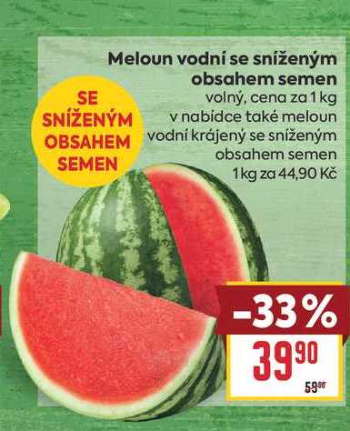 Meloun vodní se sníženým obsahem semen volný, cena za 1 kg