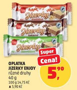 OPLATKA JIZERKY ENJOY různé druhy, 40 g