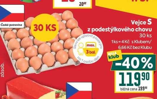 Vejce S z podestýlkového chovu 30ks