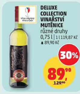 DELUXE COLLECTION VINAŘSTVÍ MUTĚNICE různé druhy, 0,75 l