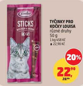 TYČINKY PRO KOČKY LOUISA různé druhy, 50 g 