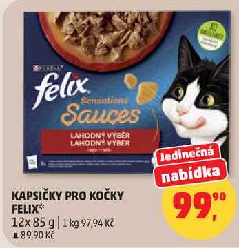 KAPSIČKY PRO KOČKY FELIX, 12x 85 g  