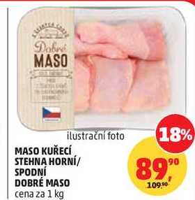 MASO KUŘECÍ SPODNÍ STEHNA HORNÍ/ DOBRÉ MASO, 1 kg