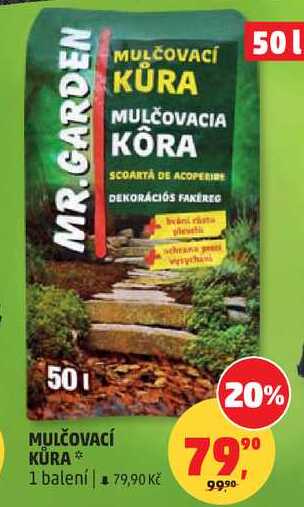 MULČOVACÍ KŮRA, 1 balení 