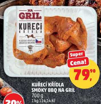 KUŘECÍ KŘÍDLA SMOKY BBQ NA GRIL, 700 g 