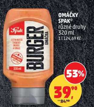 OMÁČKY SPAK různé druhy, 320 ml 