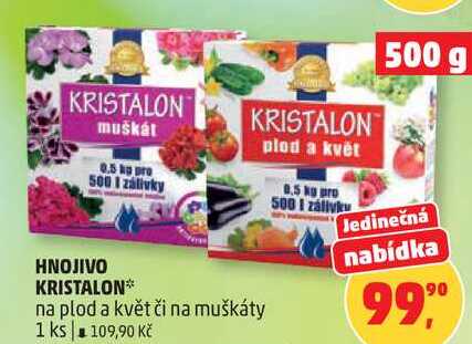 HNOJIVO KRISTALON na plod a květ či na muškáty, 1 ks 