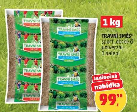 TRAVNÍ SMĚS sport, dosev či univerzál, 1 balení