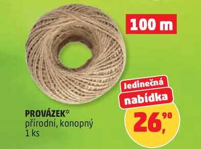 PROVÁZEK přírodní, konopný, 1 ks