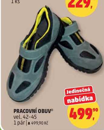 PRACOVNÍ OBUV vel. 42-45, 1 pár 