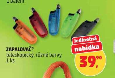ZAPALOVAČ nabídka teleskopický, různé barvy, 1 ks 