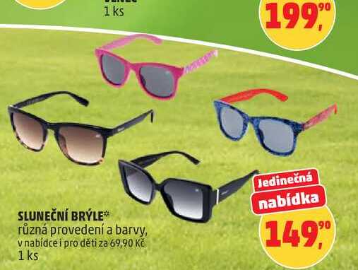 SLUNEČNÍ BRÝLE různá provedení a barvy, 1 ks