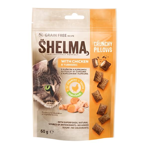 Shelma Bezobilné polštářky kuřecí s kurkumou pro kočky