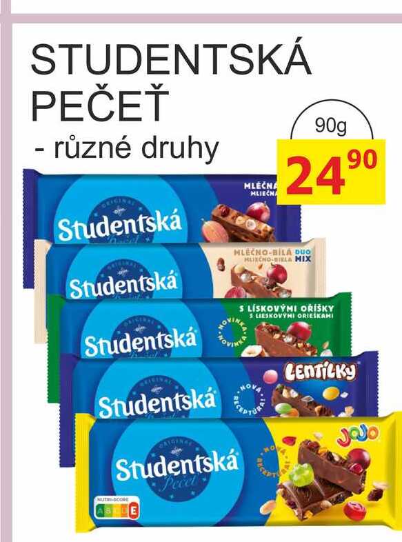 Orion Studentská pečeť 90g, vybrané druhy