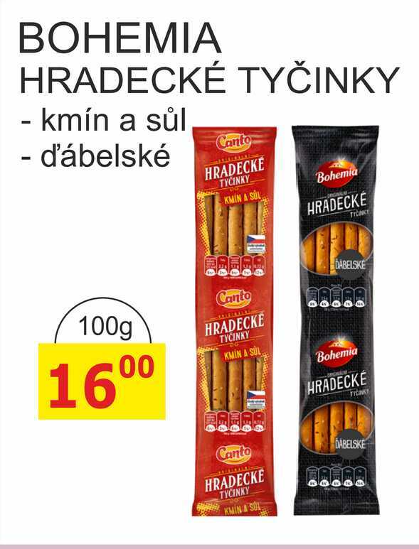 BOHEMIA HRADECKÉ TYČINKY 100g