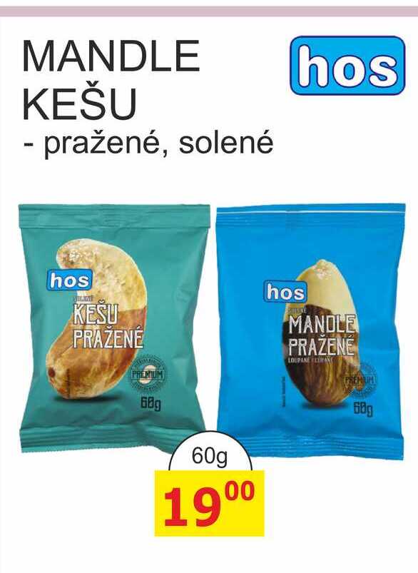 hos MANDLE, KEŠU 60g 
