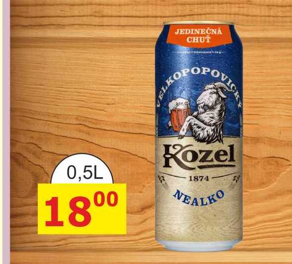 Velkopopovický Kozel nealko 0,5l plechovka