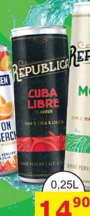 BOŽKOV REPUBLICA CUBA LIBRE 0,25L míchaný nápoj v plechu