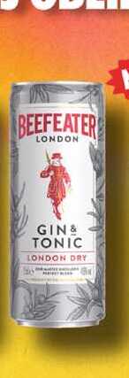 BEEFEATER LONDON GIN & TONIC 0,25l plechovka