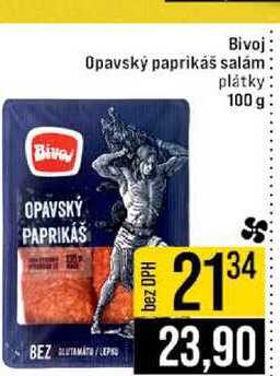 Bivoj Opavský paprikáš salám plátky 100 g