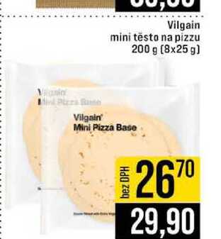 Vilgain mini těsto na pizzu 200 g 8x25g