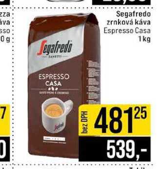 Segafredo zrnková káva Espresso Casa 1kg