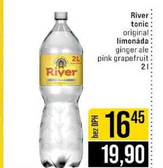River tonic original limonáda ginger ale pink grapefruit 2l