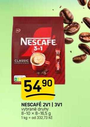 NESCAFÉ 2V1 | 3V1 vybrané druhy 8-10 x 8-16,5 g 
