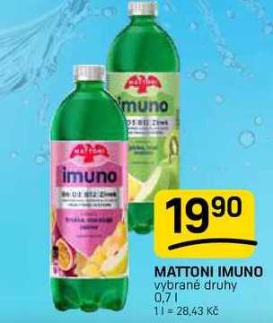 MATTONI IMUNO vybrané druhy 0,7l