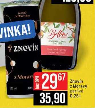 Znovín z Moravy perlivé 0,25l 