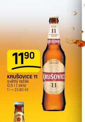 KRUŠOVICE 11  světlý ležák 0,5l