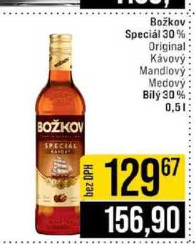 Božkov Speciál 30% Original Kávový Mandlový Medový Bily 30% 0,5l